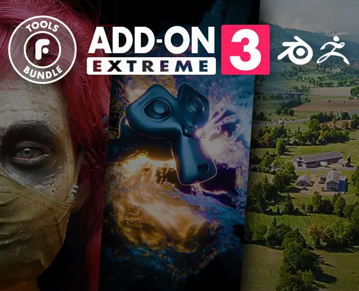 FlippedNormals Extreme Add-ons Bundle for Blender & ZBrush - Tier 3