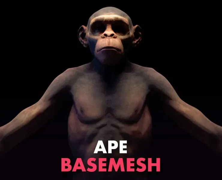 Ape High Detail (High/Low Poly)