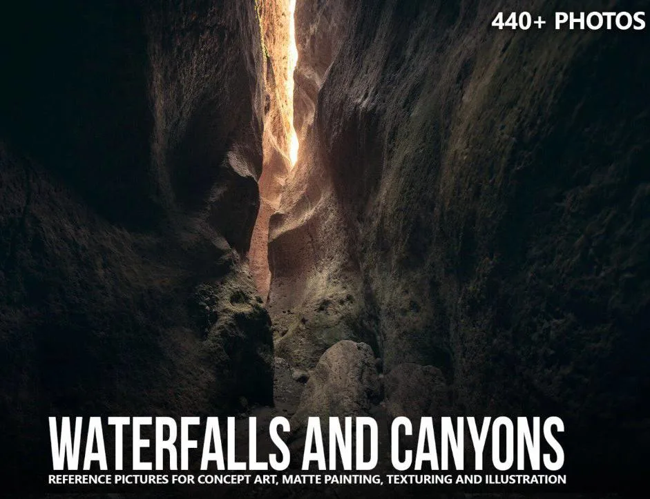 440+ Waterfalls and Canyons Reference Pictures