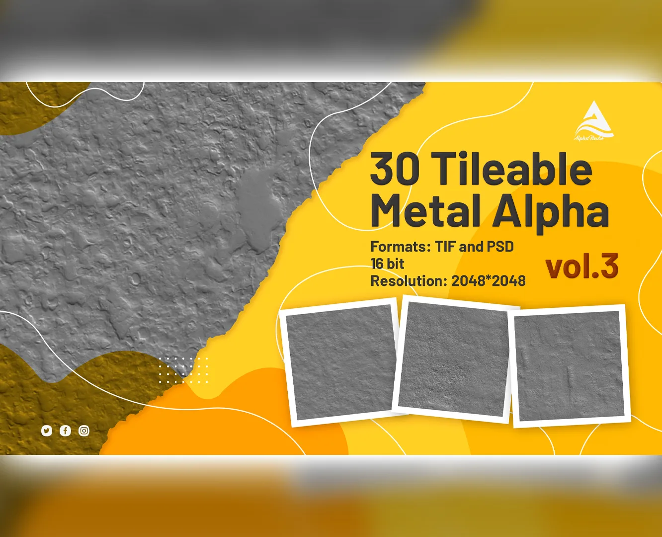 30 Tileable Metal Alpha (vol.3)