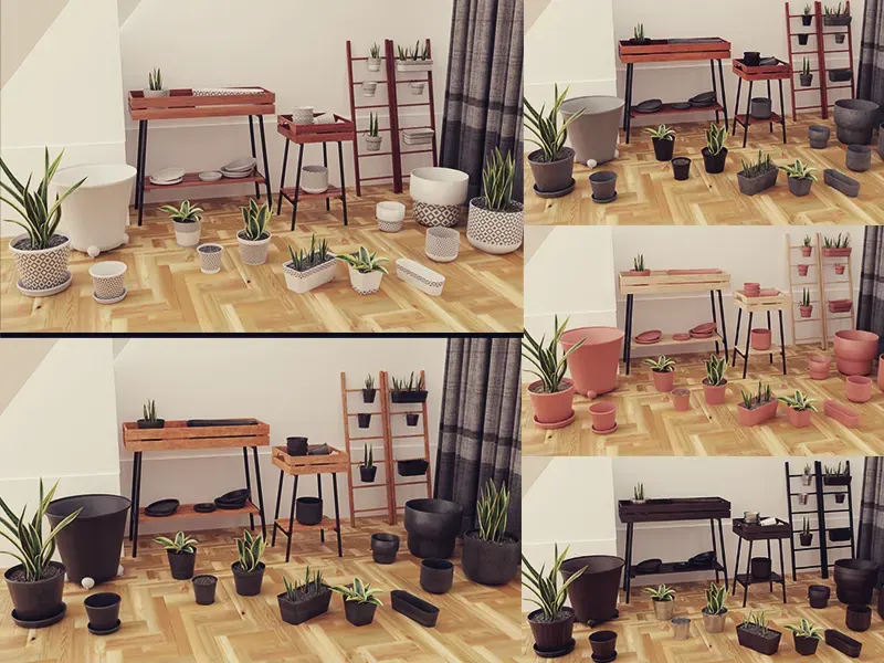 Plants pots collection vol 03