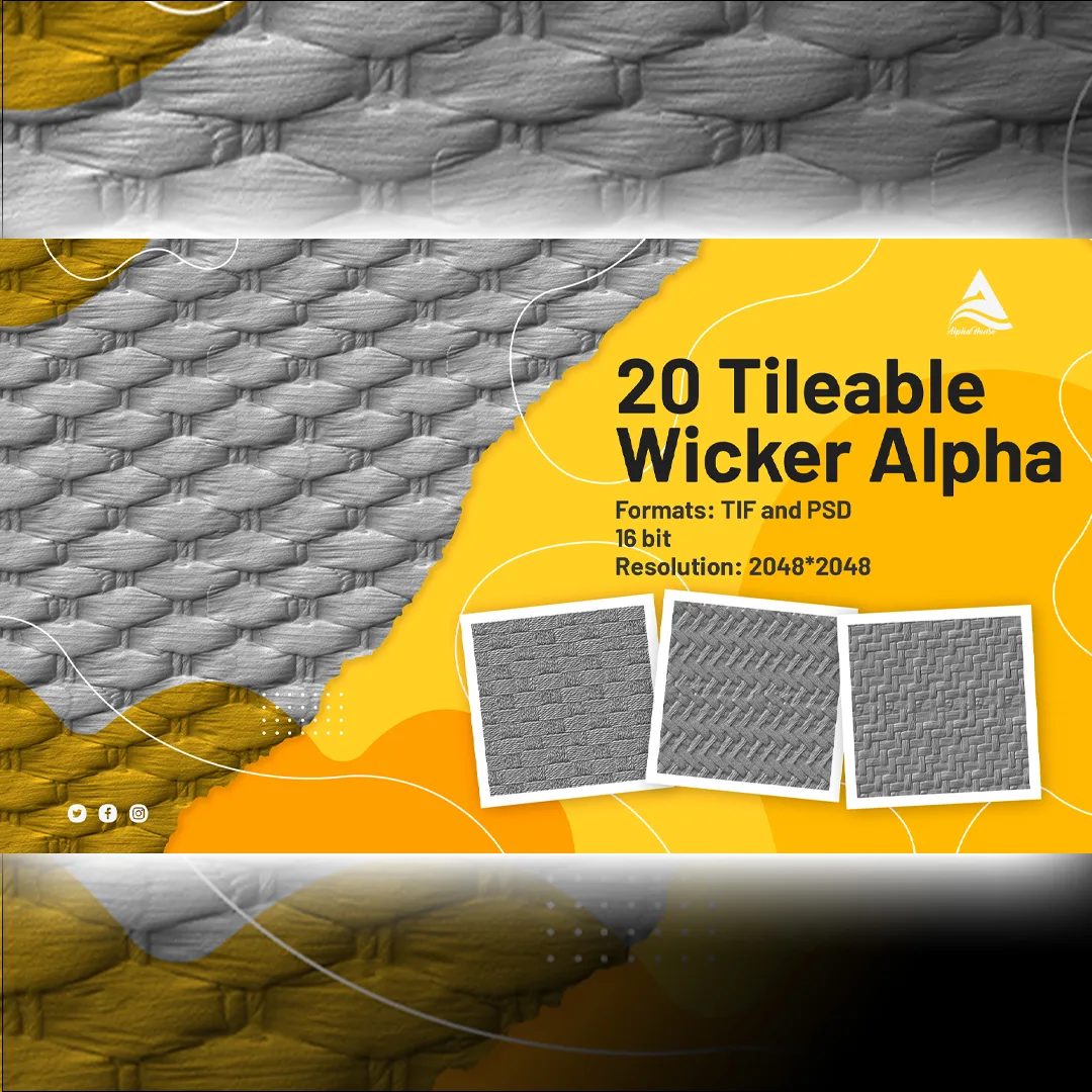 20 Tileable Wicker Alpha