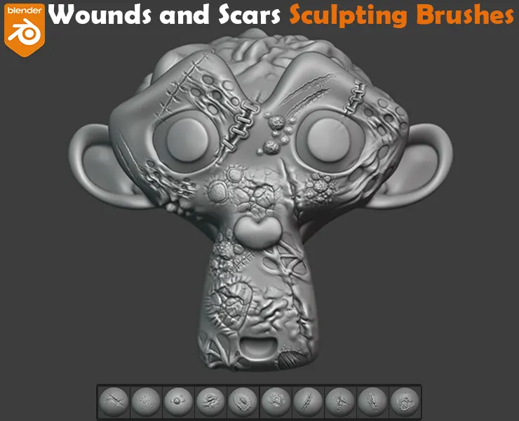 Wounds And Scars Brushes For Blender