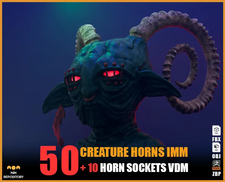50 Creature Horns IMM + 10 Horn Sockets VDM