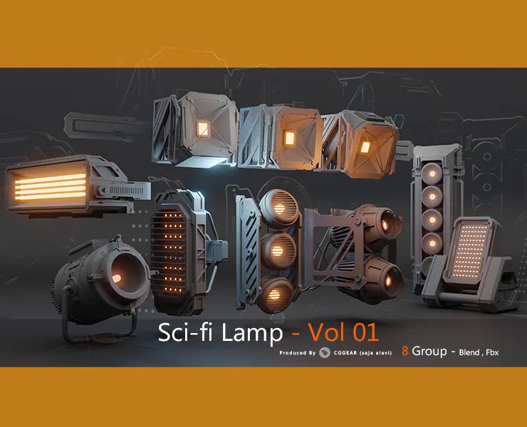 sci-fi lamp kitbash