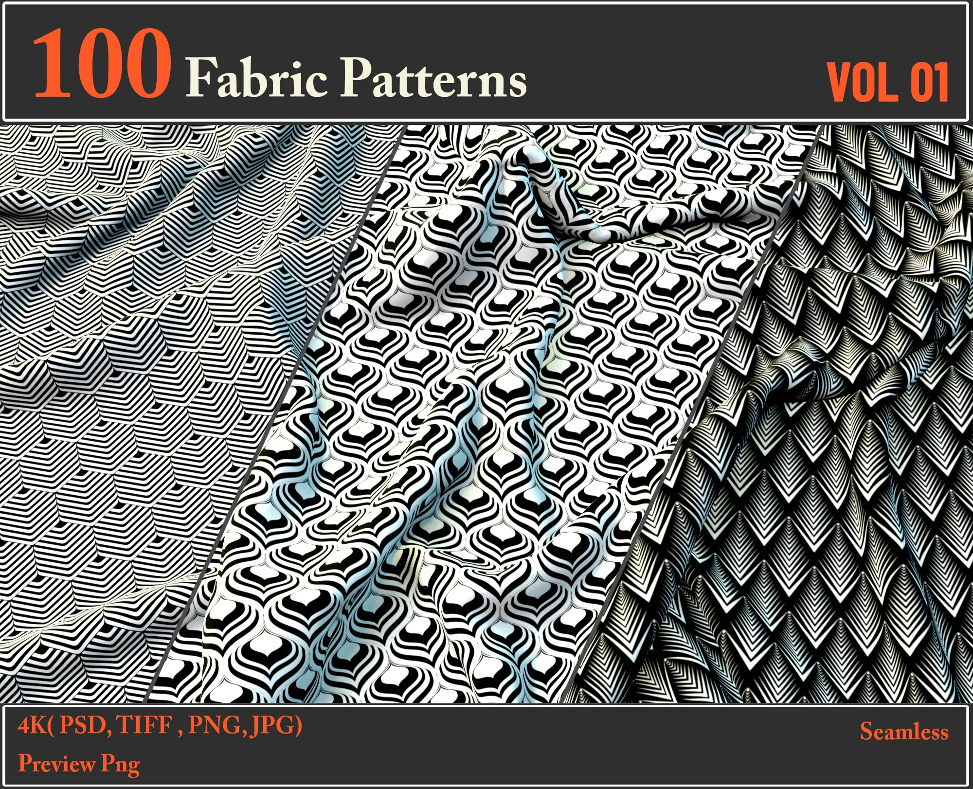 100 Fabric Pattern VOL 01 Texture