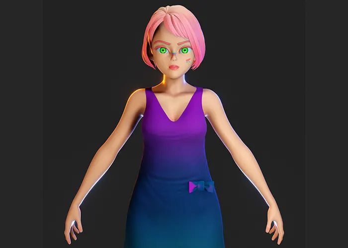 3d Modeling - Girl - Isabella - Blender 3.0