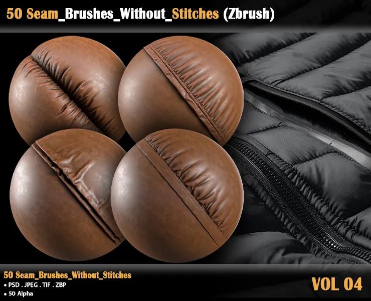 50 Seam_Brushes_Without_Stitches/Zbrush (VOL 04)