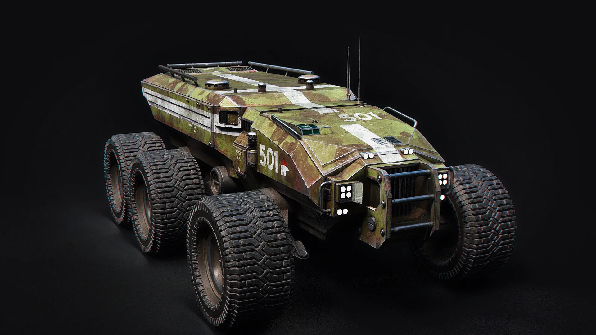 Technical Vehicle transporter Source Files Attached 8K Textures