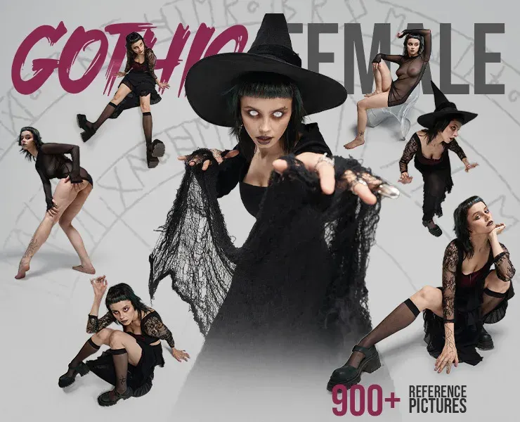 900+ Halloween References: Neo-Gothic Female Poses 🦇