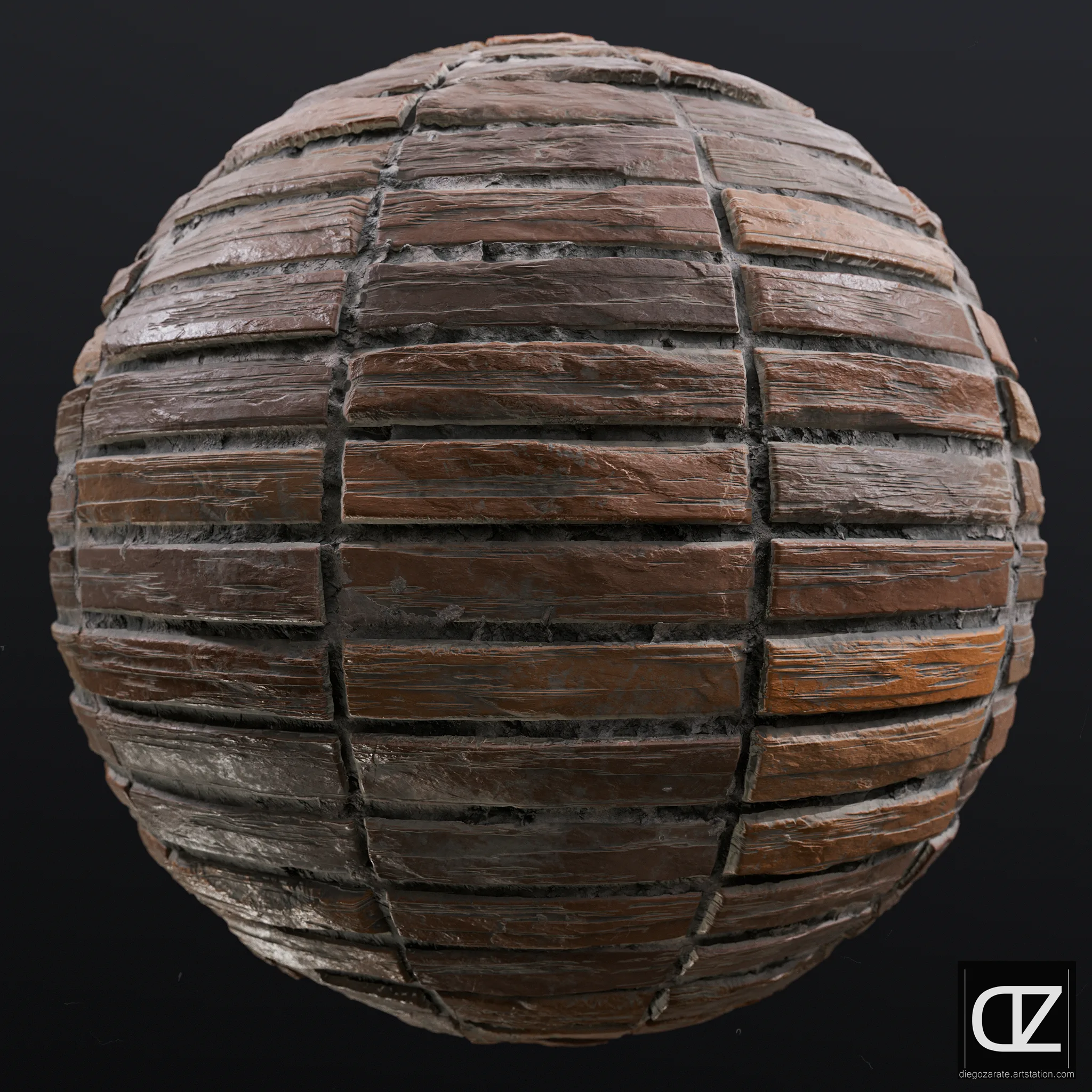 PBR - STONE BRICK WALL - 4K MATERIAL