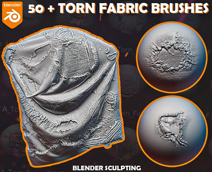 Blender Torn Fabric Brushes