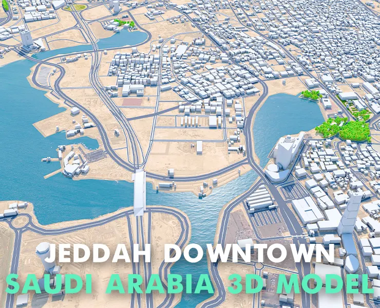 Jeddah Downtown City Saudi Arabia 3D Model