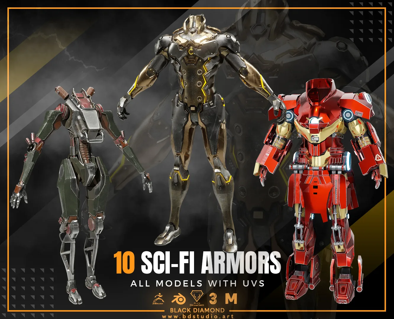 10 SCI-FI ARMOR MODELS