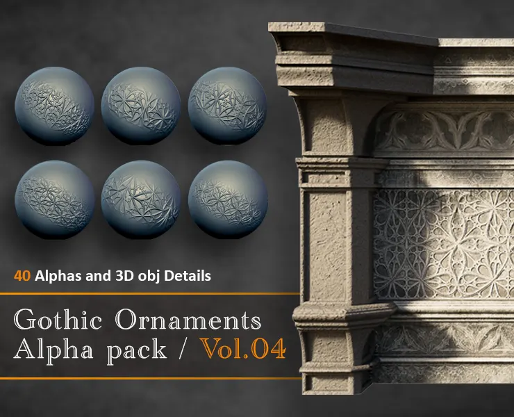 Gothic Ornaments Alpha Pack Vol 04