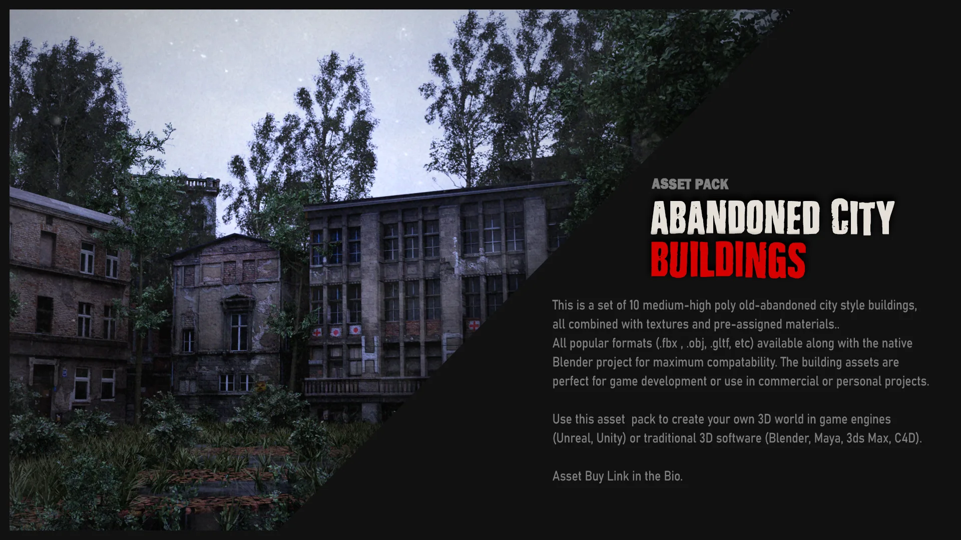 Abandoned City Buildings Asset Pack