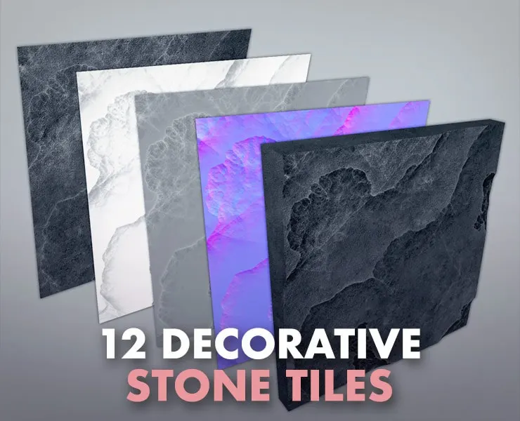 12 Decorative Stone Tiles