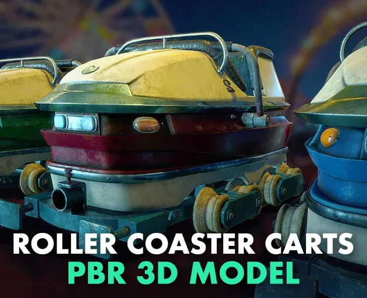 Carnival Roller Coaster Carts - Game Ready