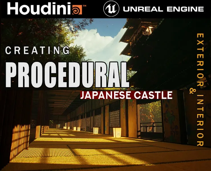 Houdini Tutorial Procedural Japanese Castle in Unreal Engine 4