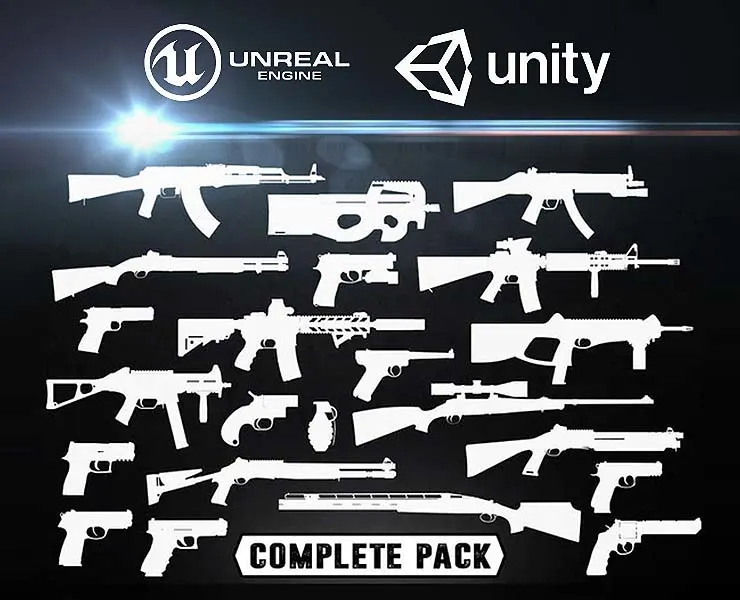 ULTIMATE FPS WEAPONS PACK - for Unreal and Unity engine