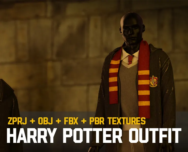 " Harry Potter Outfit " / ZPRJ - OBJ - FBX