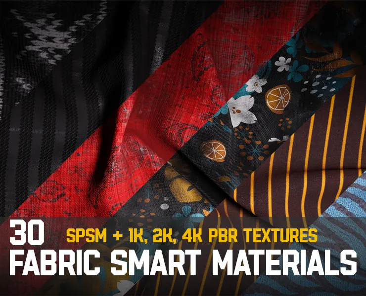 " 30 High Detailed Fabric Smart Materials " (Vol.1)