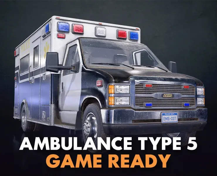 Ambulance Type 5 - Low Poly