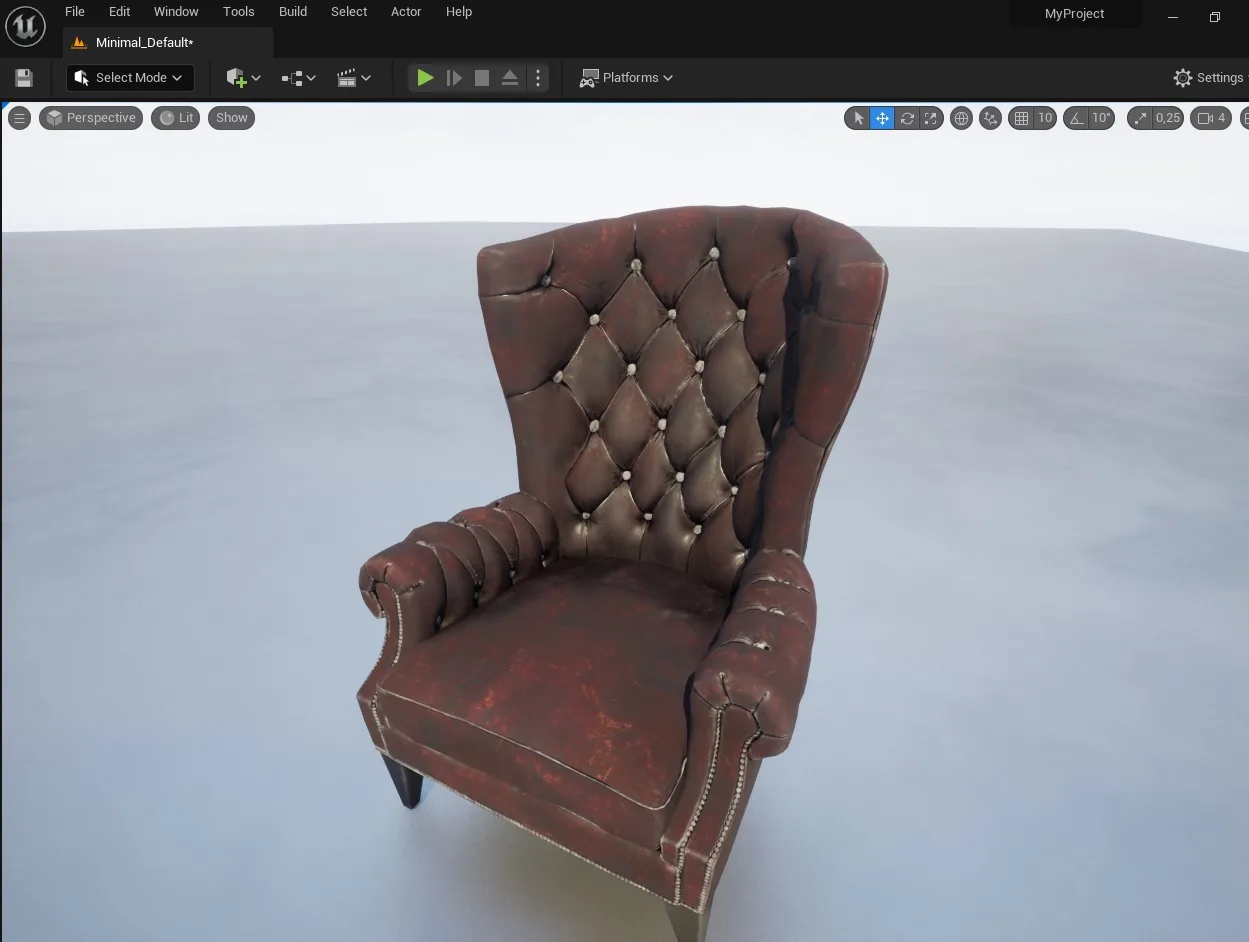 ARMCHAIR Low-poly