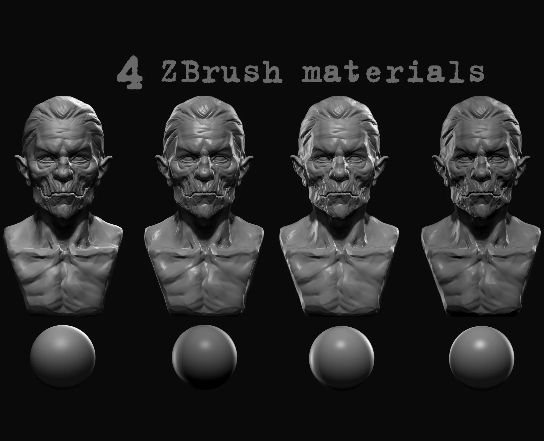 4 ZBrush materials