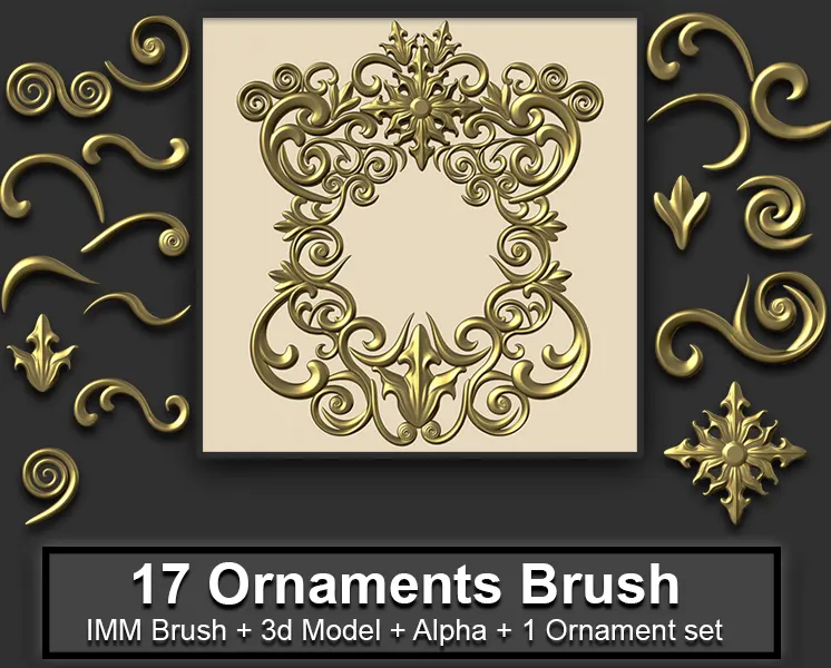 Ornaments Brushes – IMM Brushes + Ornament Set Vol . 1