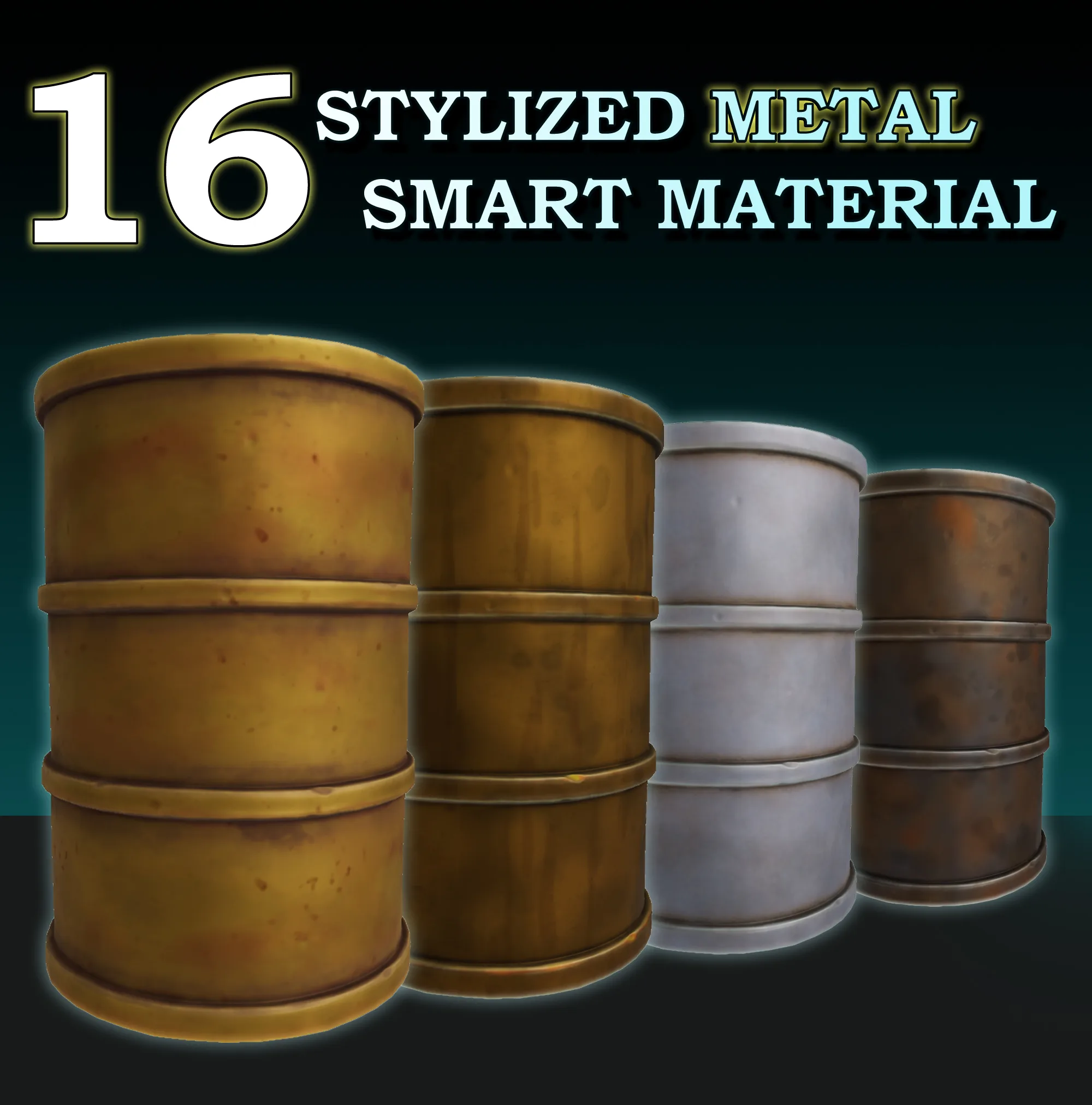 16 Stylized Metal Smart Material Vol 02