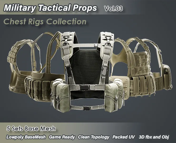 Military Tactical Props Vol.03 / Chest Rigs Collection