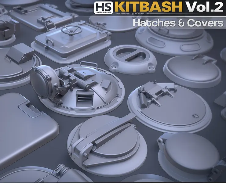 Hard-Surface Kitbash Vol.2 - Hatches & Covers