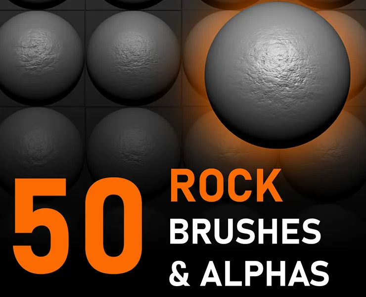 50 High Quality Rock Alphas &amp; Brushes