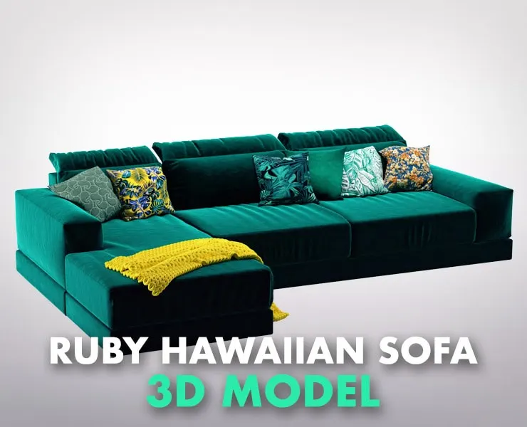 Ruby Hawaiian Sofa