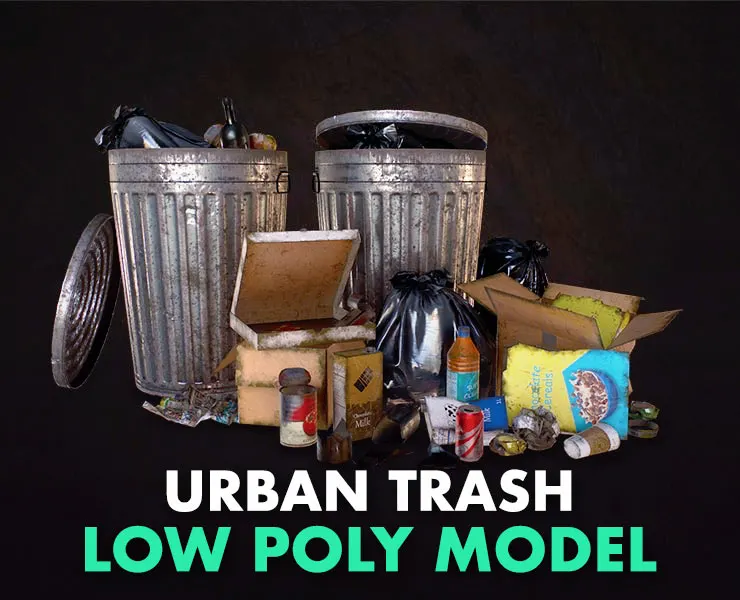 Urban Trash Pack Vol 1 - Low Poly