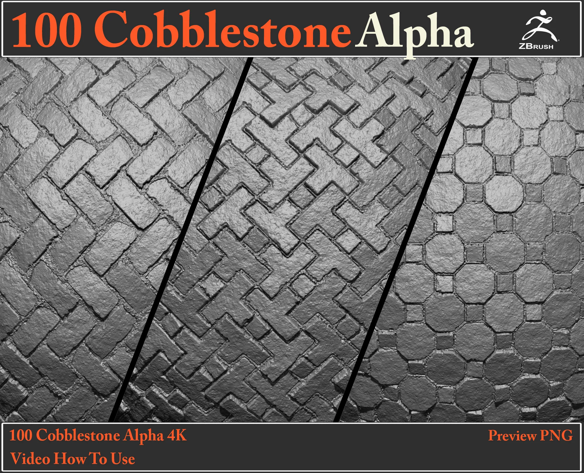 100 Cobblestone Alpha Maps + Video How To Use