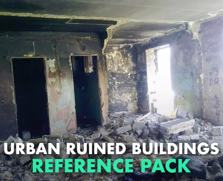 Urban Ruined Buildings - City Streets Reference Pack