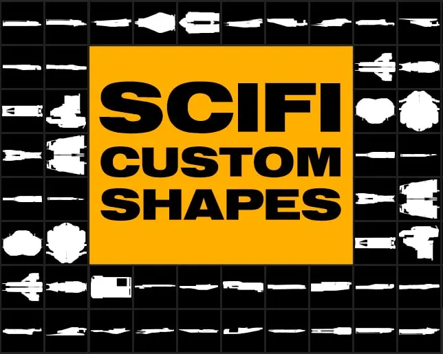 Scifi Custom Shapes Pack for Photoshop