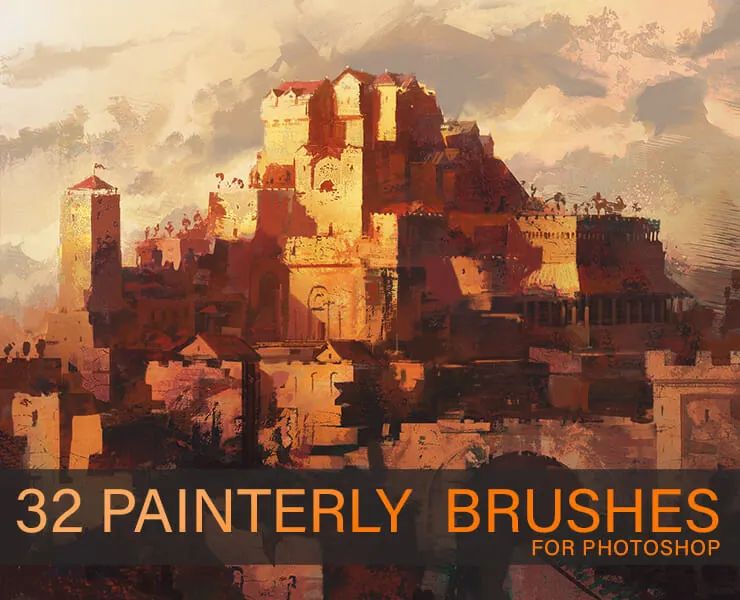 32 Custom Painterly Brushes