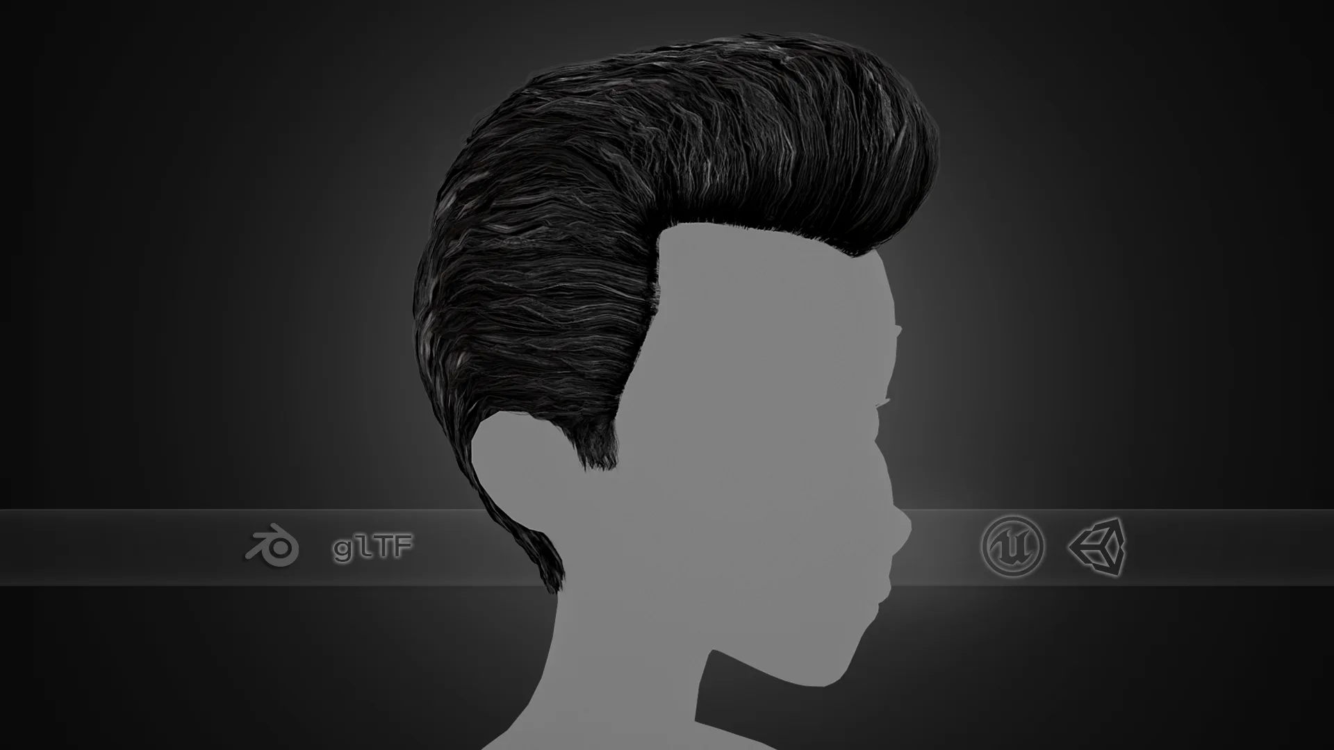 Male Hair Cards Style 4 -Quiff
