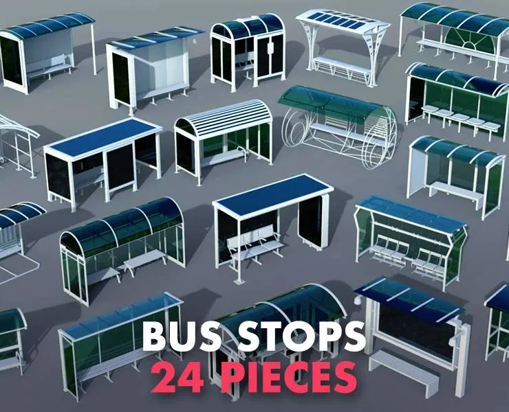 Bus Stops - 24 Pieces