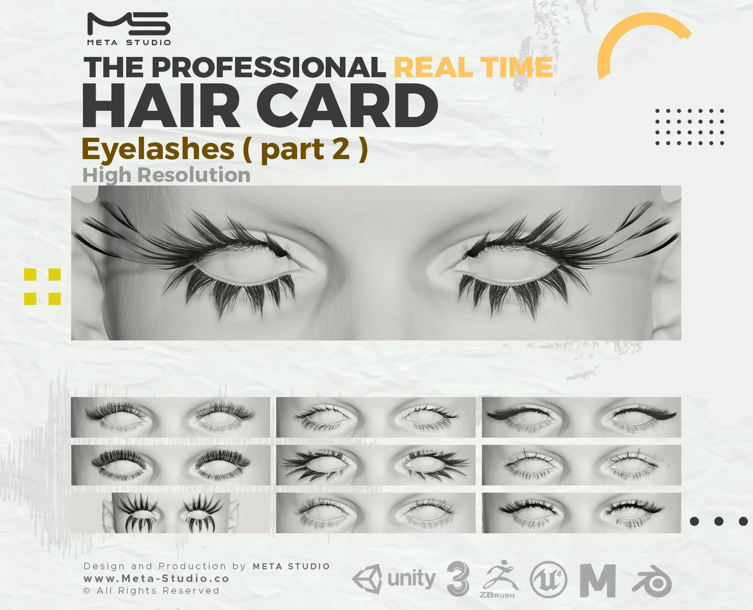 Eyelashes Part 2 - Professional Realtime Hair card