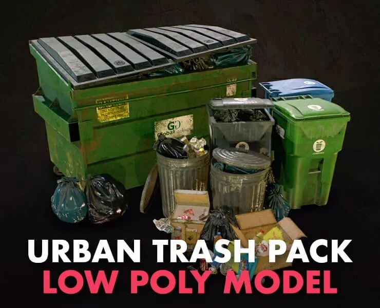 Urban Trash Pack Vol 3 - Low Poly