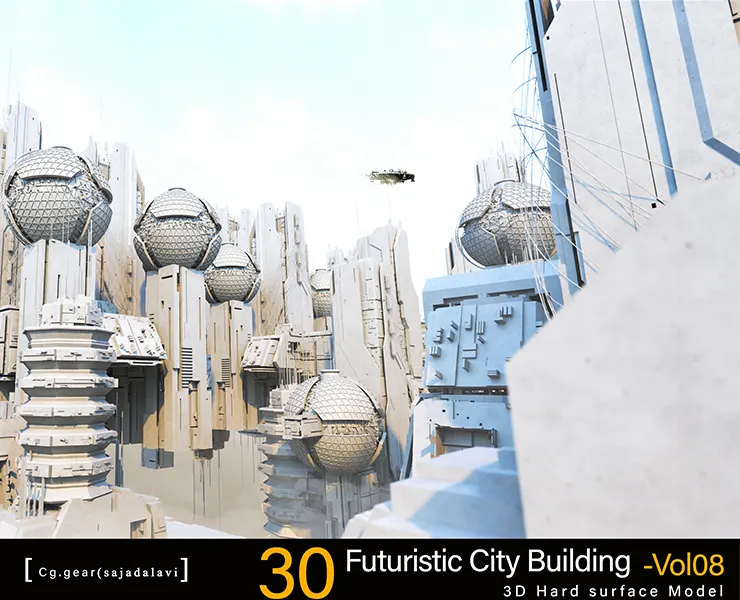 futuristic Sci-fi City Building pack vol 08