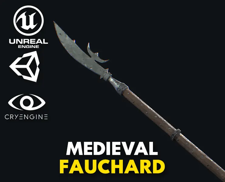 Medieval Weapon Fauchard -PBR- Game Ready