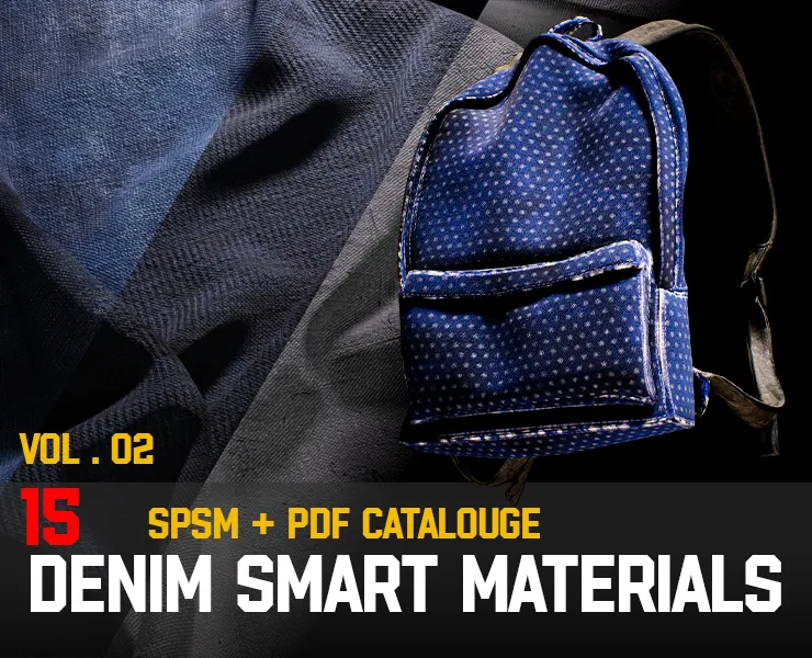 ” 15 High Detailed Denim Smart Materials ” (vol.2)