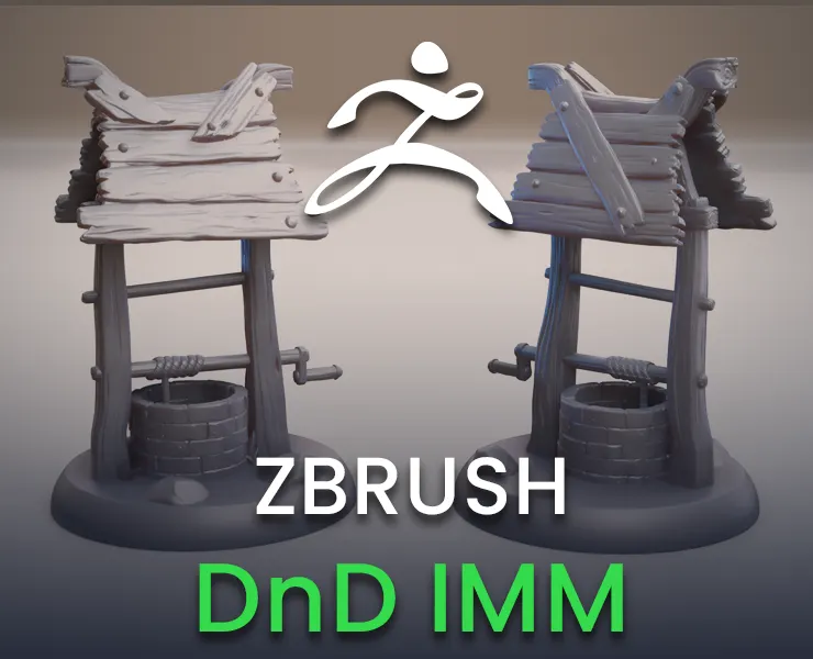 Piktion DnD Mini Brush Pack Water Well + Render set