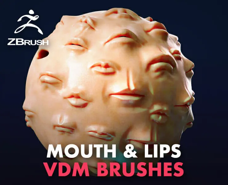 ZBrush - Mouths & Lips - VDM Brushes