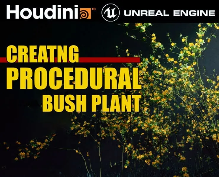 Houdini Tutorial - Procedural Bush Plant in Unreal Engine 4